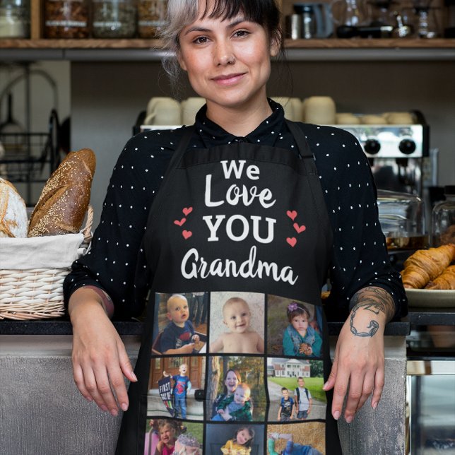 Grandmas Grandkids 12 Photo Collage Keepsake Apron (Creator Uploaded)