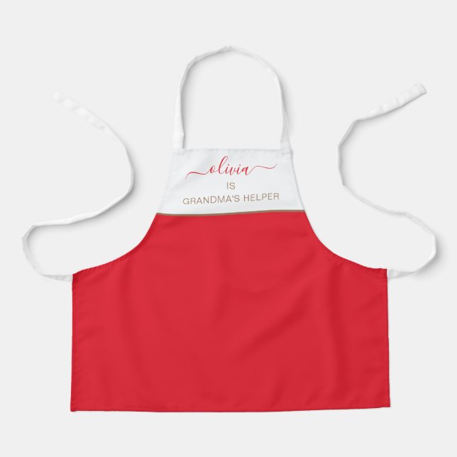Grandma's Helper Kitchen Baking Apron (Front)