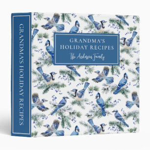 Grandma's Holiday Recipes Family Christmas 3 Ring Binder