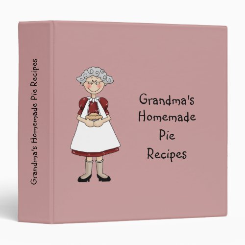 Grandmas Homemade Pie Recipes Binder