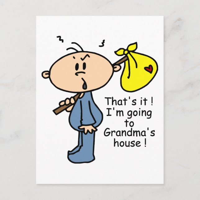 Grandma's House Baby (BLUE) Postcard (Front)