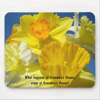 Grandma's House mousepad Yellow Daffodils