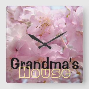 Grandma's House wall clocks Grandma Blossoms