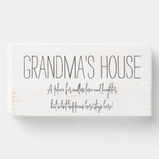 "Grandma's House" Wood Box Sign