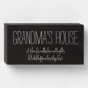 "Grandma's House" Wood Box Sign