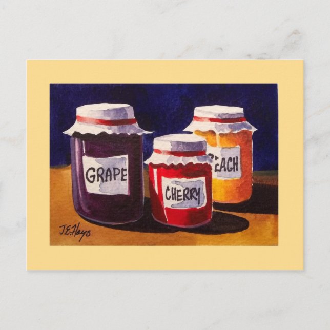 Grandma's Jelly Jars Post Card (Front)