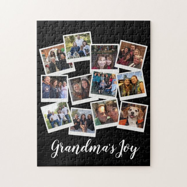 Grandma's Joy Photo Frame Collage Modern Trendy Jigsaw Puzzle (Vertical)