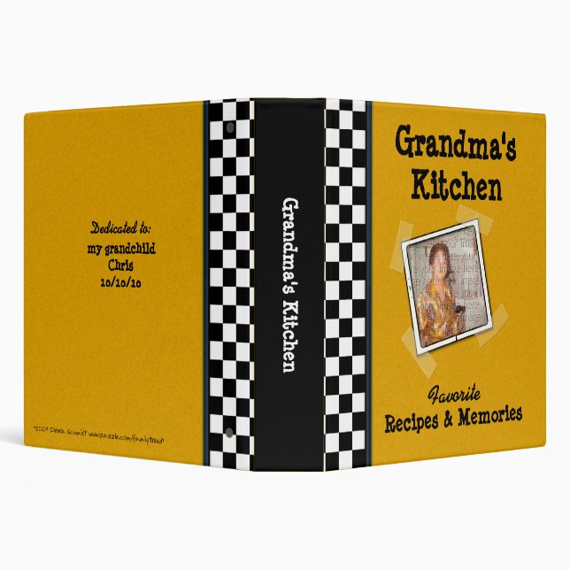 Grandma's Kitchen (1.5") 3 Ring Binder (Background)