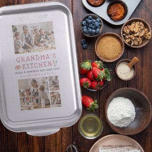 Grandma's Kitchen   4 Photo Personalized  Cake Pan