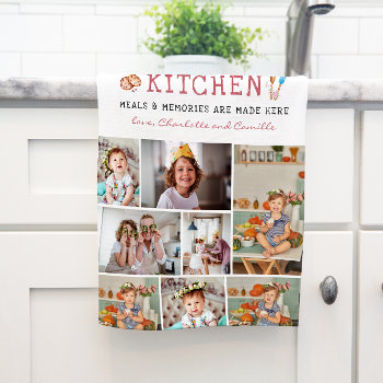 Grandma's Kitchen | 8 Photo Personalized  Kitchen Towel by IYHTVDesigns at Zazzle