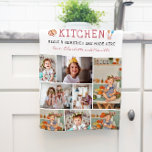 Grandma's Kitchen | 8 Photo Personalized Towel<br><div class="desc">Modern 8 photo collage tea towel. Featuring "Grandma's Kitchen Meals and Memories Are Made Here" with room for custom message, names and/or year. These are Mother’s Day gifts that are perfect for any mom. A gift that she will treasure for a lifetime! Can be customized for any moniker - mama,...</div>