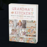Grandma's Kitchen | 8 Photo Personalized  Wooden Box Sign<br><div class="desc">Modern 8 photo collage wooden box sign. Featuring "Grandma's Kitchen Meals and Memories Are Made Here" with room for custom message, names and/or year. These are Mother’s Day gifts that are perfect for any mom. A gift that she will treasure for a lifetime! Can be customized for any moniker -...</div>