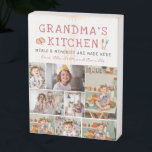 Grandma's Kitchen | 8 Photo Personalized  Wooden Box Sign<br><div class="desc">Modern 8 photo collage wooden box sign. Featuring "Grandma's Kitchen Meals and Memories Are Made Here" with room for custom message, names and/or year. These are Mother’s Day gifts that are perfect for any mom. A gift that she will treasure for a lifetime! Can be customized for any moniker -...</div>