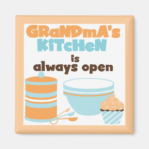 Grandma's Kitchen Always Open T-shirts and Gifts Magnet