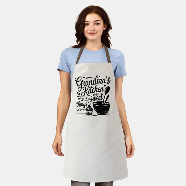 Grandma's Kitchen Cooking Baking Apron (Worn)