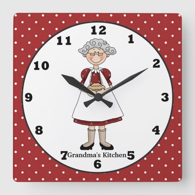 Grandma's Kitchen fun wall clock (Front)