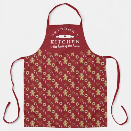 Grandmas Kitchen Gingerbread Cookies Festive Apron