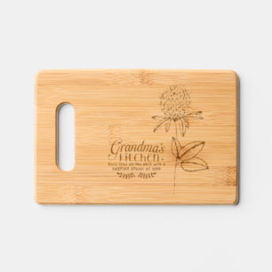 Grandma's Kitchen Good Food Served Daily Engraved Cutting Board