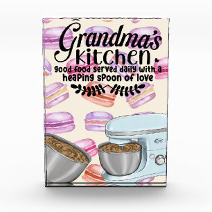 Grandma's Kitchen Good Food Served Daily with a He Acrylic Award