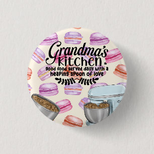 Grandma's Kitchen Good Food Served Daily with a He Button