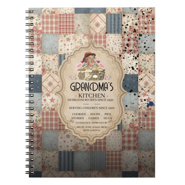 Grandma's Kitchen™ Heirloom Recipes Notebook (Front)