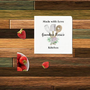Grandma's Kitchen Made With Love Personalized Napkins