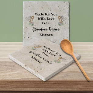 Grandma's Kitchen Made With Love Personalized Trivet