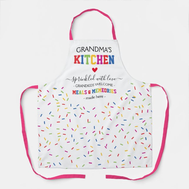 Grandma's Kitchen 'Meals & Memories' Sprinkles Apron (Front)
