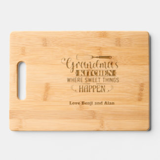 Grandma's Kitchen Personalized Engraved Cutting Board