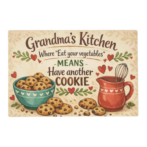 Grandma's kitchen placemat