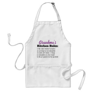 Grandma's Kitchen Rules Funny Adult Apron