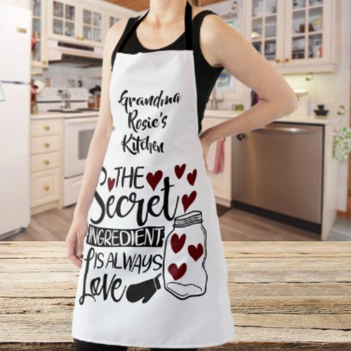 Grandmas Kitchen  Secret Ingredient is Love Apron