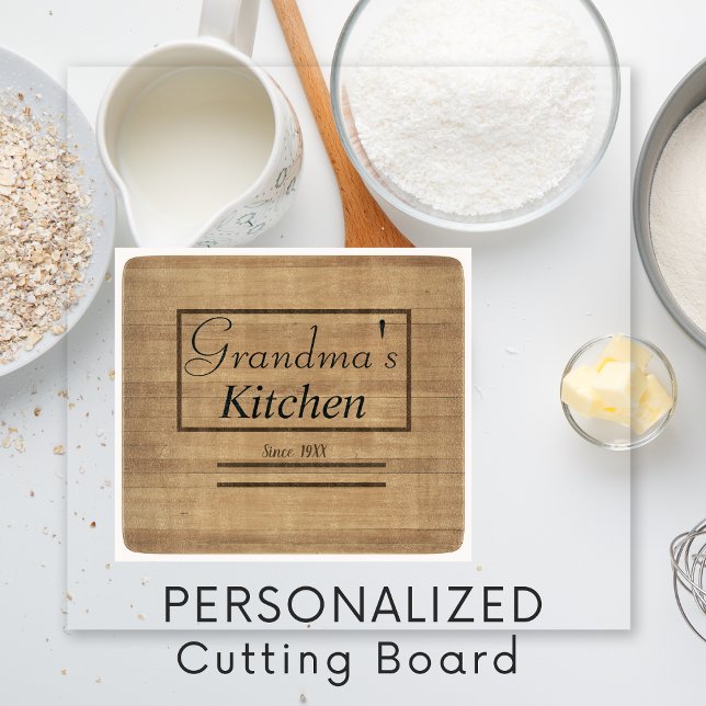 Grandma's Kitchen Since 19XX  Cutting Board (Creator Uploaded)