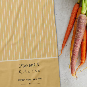 Grandma's Kitchen Vintage Stripe Customizable Towel