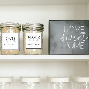 Grandma's Kitchen Waterproof Pantry Food Labels