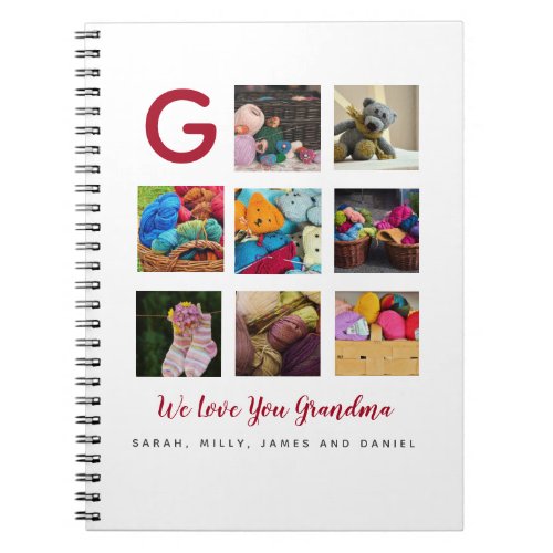 Grandmas Knitting Journal ADD Own Photos and Text
