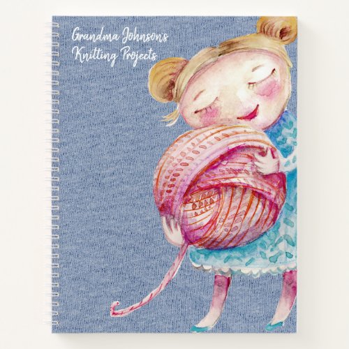 Grandmas Knitting Projects Graph Paper Notebook