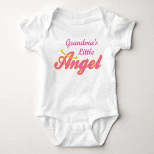 Grandmas Little Angel Baby Bodysuit