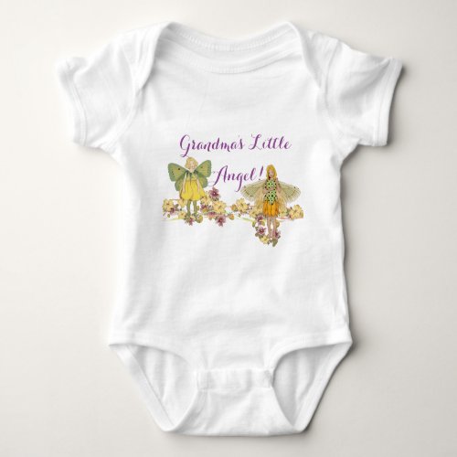 Grandmas Little Angel Baby Bodysuit