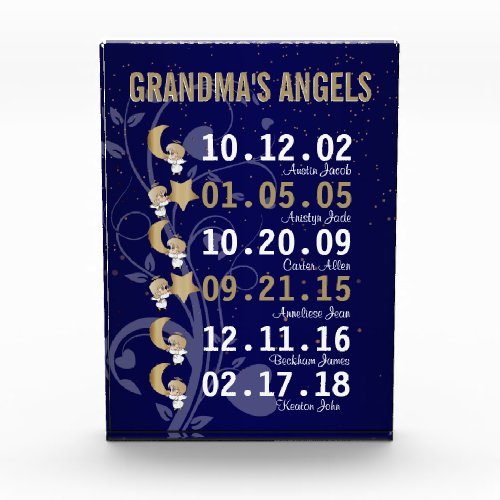 Grandmas Little Angels _ 6 Grandchildren Photo Block