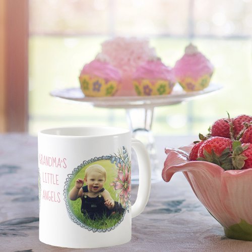 Grandmas Little Angels Custom Photo Coffee Mug