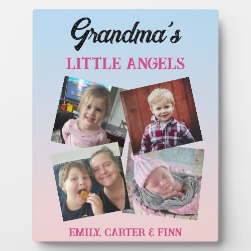 Grandmas Little Angels  Photo Gift Plaque
