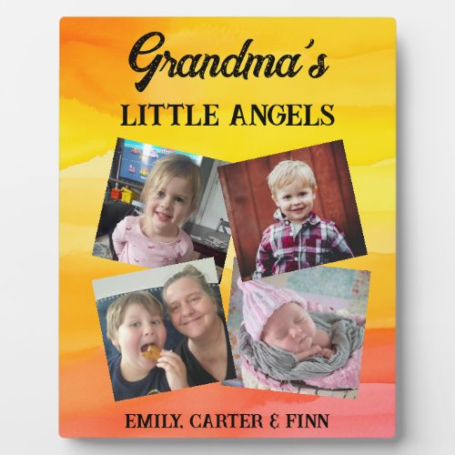 Grandmas Little Angels  Photo Gift Plaque