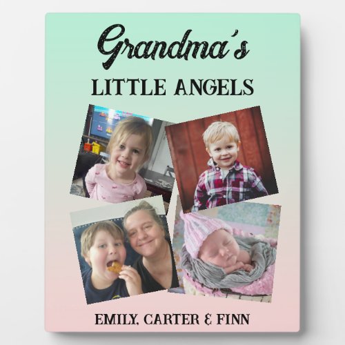 Grandmas Little Angels  Photo Gift Plaque