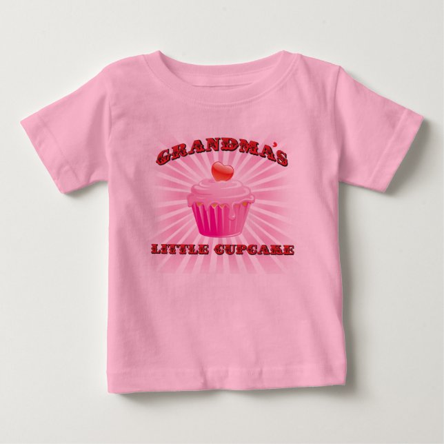 Grandma's Little Cupcake Baby T-Shirt (Front)