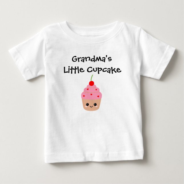 Grandma's Little Cupcake, Cute Baby T-shirt (Front)