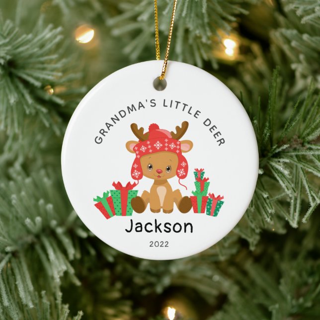 Grandma's Little Deer Christmas Ornament (Tree)