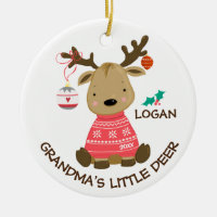 Grandma's Little Deer Christmas Ornament