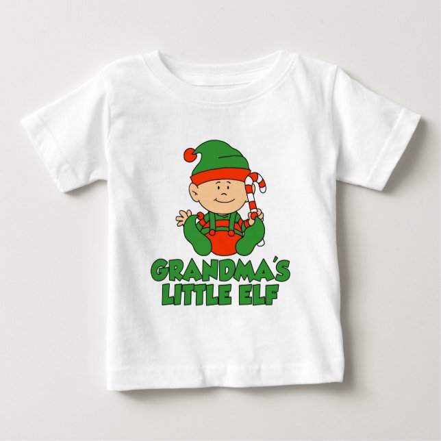 Grandma's Little Elf Baby T-Shirt (Front)