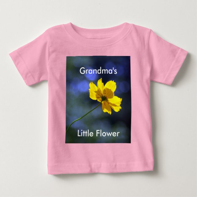 Grandma's Little Flower Baby T-Shirt (Front)